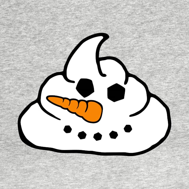 snowman poo emoji ugly Christmas sweater design by B0red